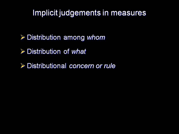 Implicit judgements in measures