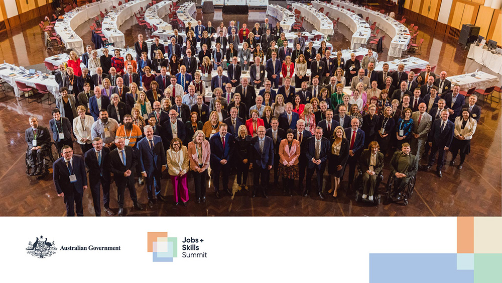 Attendees of the Jobs and Skills Summit, The Great Hall, Parliament House, Canberra