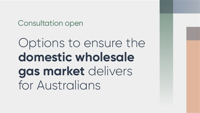 Options to ensure the domestic wholesale gas market delivers for Australians