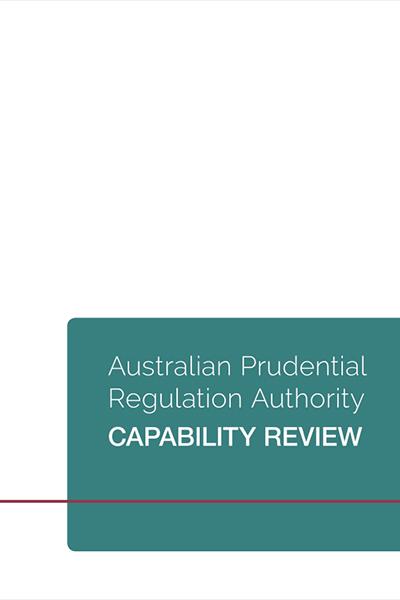 Australian Prudential Regulation Authority (APRA) Capability Review - cover