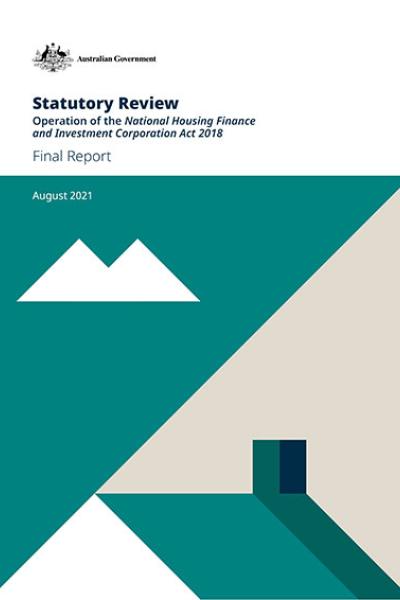 Cover of the Review of the National Housing Finance and Investment Final Report