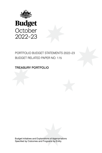 Portfolio Budget Statements 2022-23 (October)