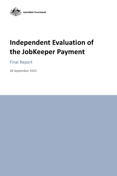 Independent Evaluation of the JobKeeper Payment Final Report